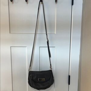 Marc by Marc Jacobs Mini Natasha Grey Pebbled Leather Crossbody Bag